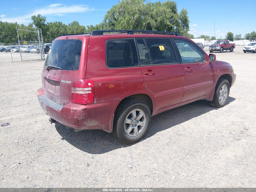 2002 Toyota Highlander VIN JTEHF21A920042380 IAAI salvage auction — NORMAL WEAR, Clear (Montana), sold $25 on 2026-07-08 (photo 4)