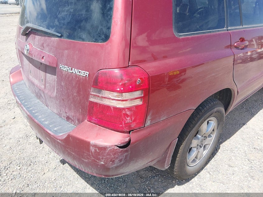 2002 Toyota Highlander VIN JTEHF21A920042380 IAAI salvage auction — NORMAL WEAR, Clear (Montana), sold $25 on 2026-07-08 (photo 6)