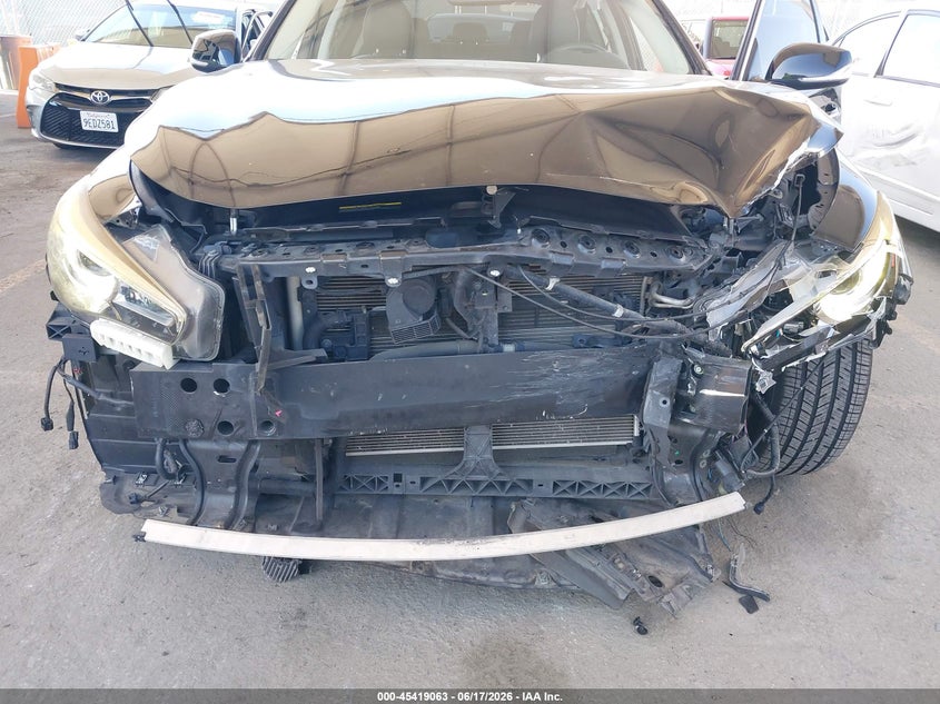 2018 Infiniti Q50 VIN JN1EV7APXJM360546 IAAI salvage auction — FRONT END, Salvage (California), sold $4,225 on 2026-07-27 (photo 6)