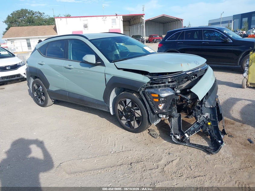 2025 Hyundai Kona VIN KM8HB3ABXSU325597 IAAI salvage auction — RIGHT FRONT, Certificate Of Destruction (Florida), sold $4,000 on 2026-07-28 (photo 1)