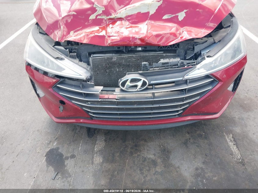 2019 Hyundai Elantra VIN KMHD84LF9KU806606 IAAI salvage auction — FRONT END, Salvage (North Carolina), sold $3,150 on 2026-07-29 (photo 6)