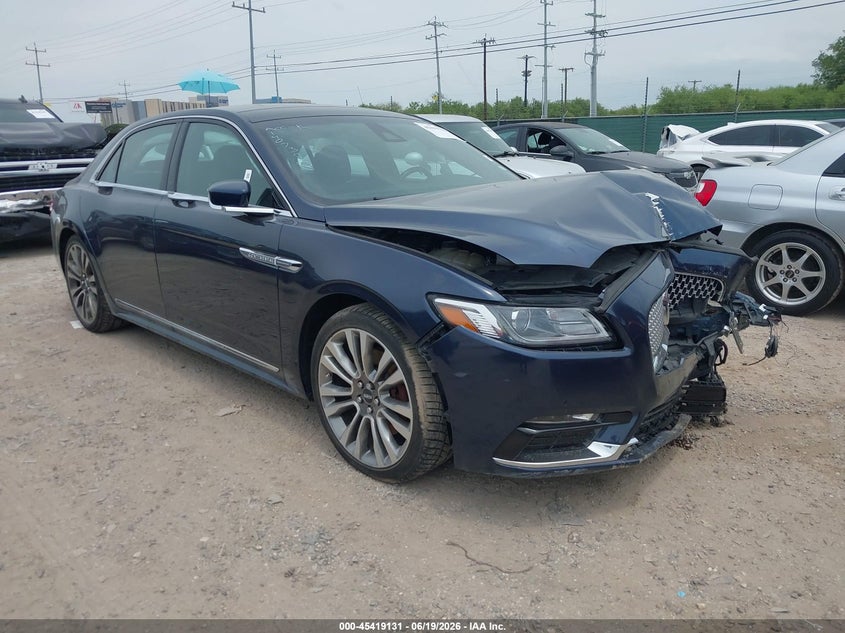2017 Lincoln Continental VIN 1LN6L9NP8H5616793 IAAI salvage auction — FRONT END, Salvage (Texas), sold $1,200 on 2026-07-12 (photo 1)