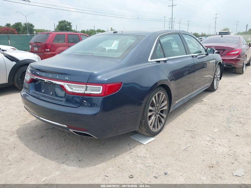 2017 Lincoln Continental VIN 1LN6L9NP8H5616793 IAAI salvage auction — FRONT END, Salvage (Texas), sold $1,200 on 2026-07-12 (photo 4)