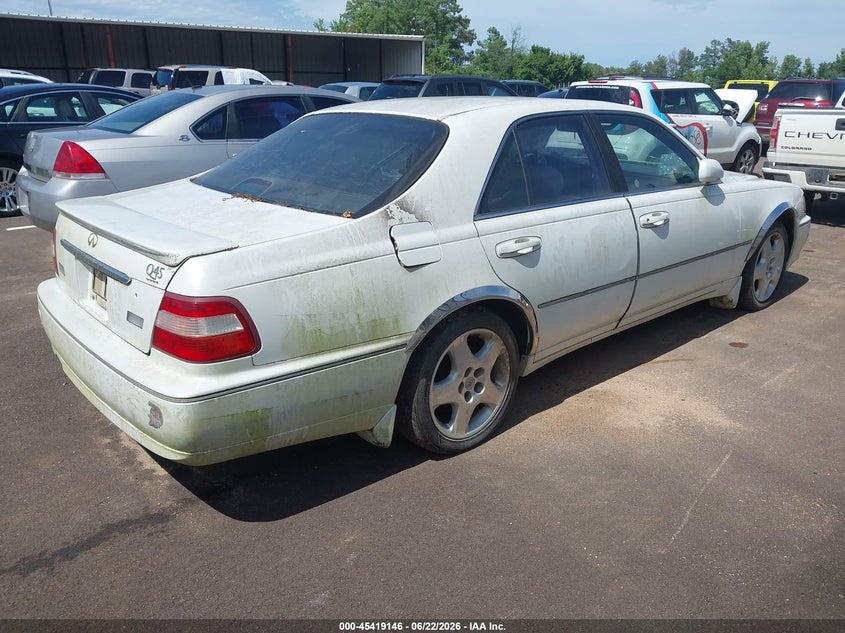 2000 Infiniti Q45 VIN JNKBY31A9YM302786 IAAI salvage auction — RIGHT FRONT, Clear (Mississippi), sold $375 on 2026-07-30 (photo 4)