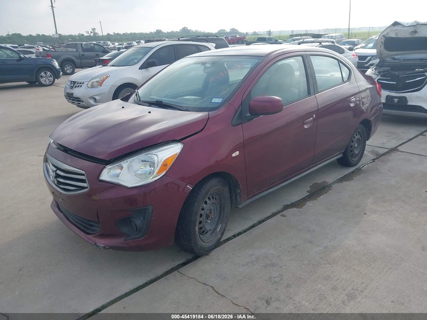 2019 Mitsubishi Mirage VIN ML32F3FJ7KHF15239 IAAI salvage auction — NORMAL WEAR, Original (Texas), sold $900 on 2026-07-24 (photo 2)