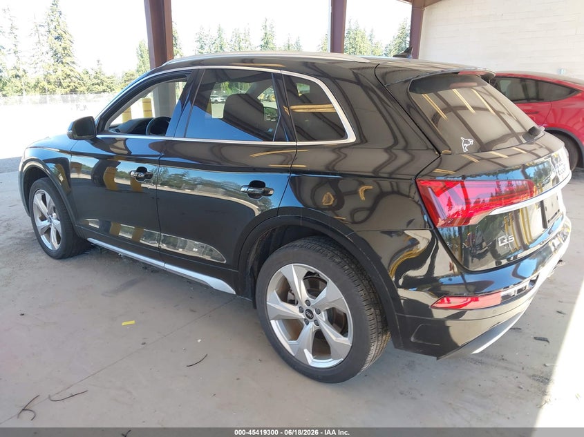 2021 Audi Q5 VIN WA1BAAFY6M2118339 IAAI salvage auction — REAR END, Salvage Title, sold $14,500 on 2026-07-22 (photo 3)