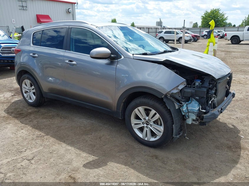 2017 Kia Sportage VIN KNDPMCAC9H7054980 IAAI salvage auction — FRONT END, Bill Of Sale (Washington), sold $2,850 on 2026-07-07 (photo 1)