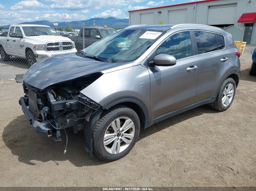 2017 Kia Sportage VIN KNDPMCAC9H7054980 IAAI salvage auction — FRONT END, Bill Of Sale (Washington), sold $2,850 on 2026-07-07 (photo 2)