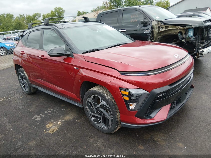 2024 Hyundai Kona VIN KM8HACA35RU094467 IAAI salvage auction — REAR END, Salvage Title, sold $6,000 on 2026-07-28 (photo 1)