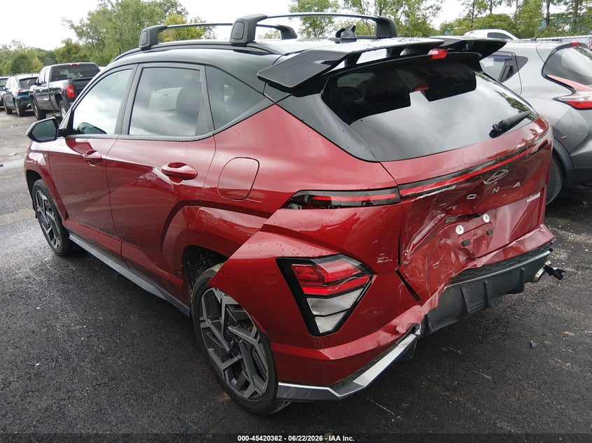 2024 Hyundai Kona VIN KM8HACA35RU094467 IAAI salvage auction — REAR END, Salvage Title, sold $6,000 on 2026-07-28 (photo 3)