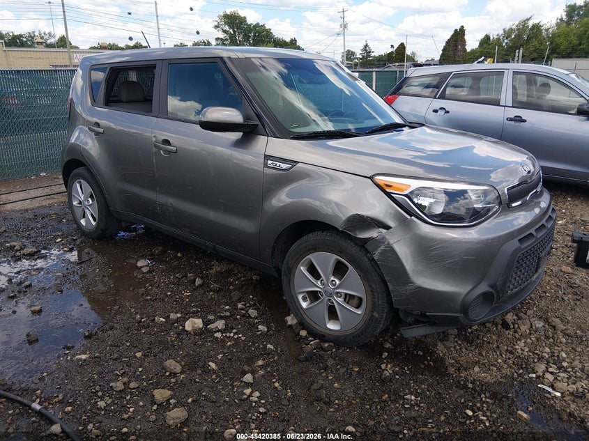 2016 Kia Soul VIN KNDJN2A29G7362119 IAAI salvage auction — RIGHT FRONT, Salvage (Ohio), sold $500 on 2026-07-29 (photo 1)