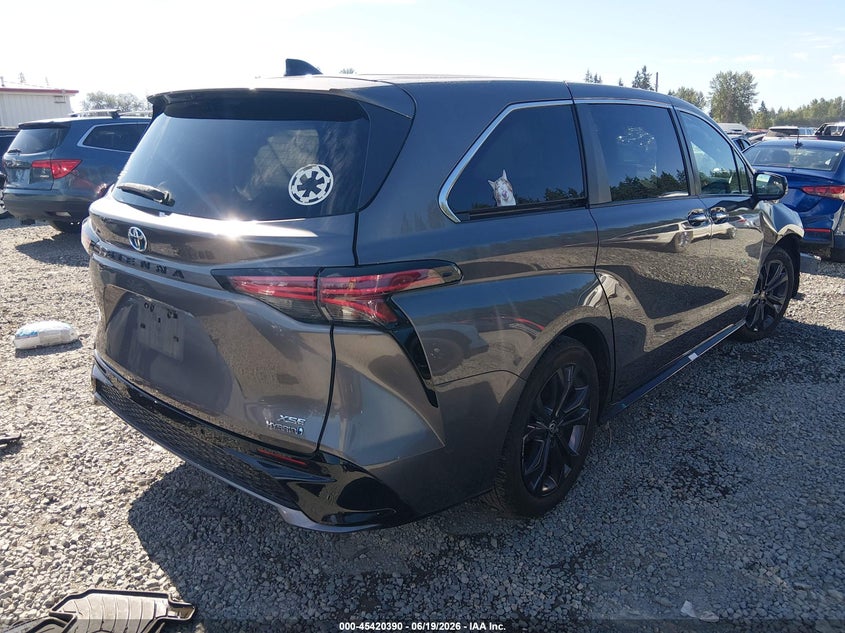 2021 Toyota Sienna VIN 5TDXRKEC9MS020527 IAAI salvage auction — FRONT END, Bill Of Sale (Washington), sold $5,100 on 2026-07-29 (photo 4)
