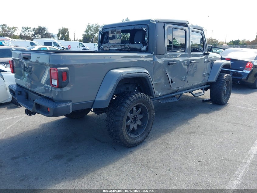2021 Jeep Gladiator VIN 1C6HJTAG3ML543450 IAAI salvage auction — ROLLOVER, Salvage Title, sold $7,500 on 2026-08-30 (photo 4)