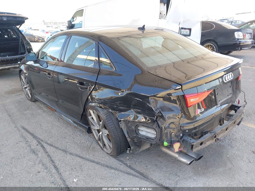 2016 Audi S3 VIN WAUB1GFF3G1038074 IAAI salvage auction — REAR END, Salvage (California), sold $4,600 on 2026-07-16 (photo 3)