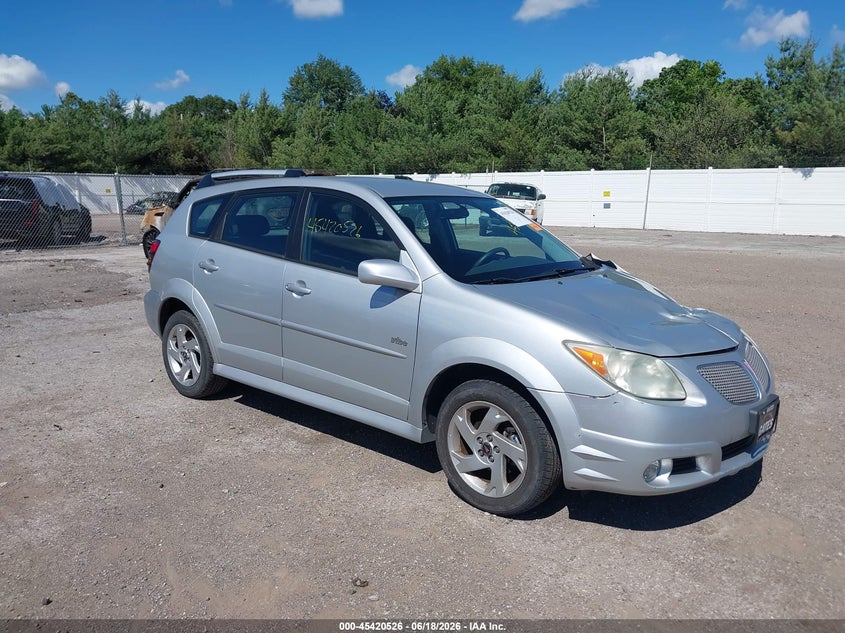 2006 Pontiac Vibe VIN 5Y2SM67836Z422537 IAAI salvage auction — FRONT END, Clear (Indiana), sold $750 on 2026-08-02 (photo 1)