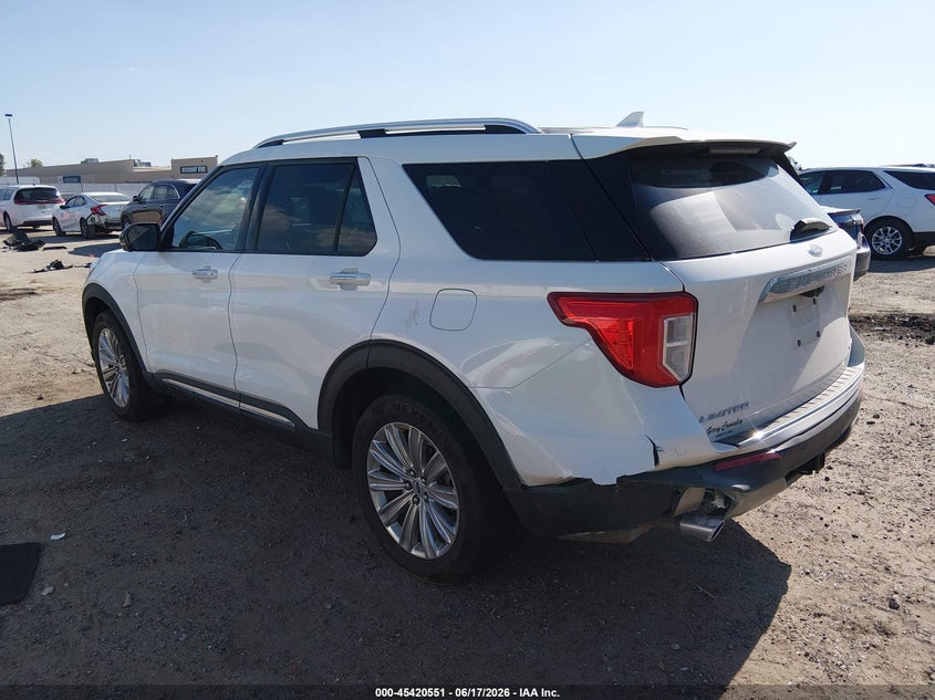2022 Ford Explorer VIN 1FMSK8FH8NGA16259 IAAI salvage auction — FRONT & REAR, Wait Title, sold $9,850 on 2026-08-21 (photo 3)
