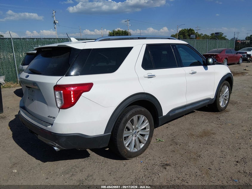 2022 Ford Explorer VIN 1FMSK8FH8NGA16259 IAAI salvage auction — FRONT & REAR, Wait Title, sold $9,850 on 2026-08-21 (photo 4)