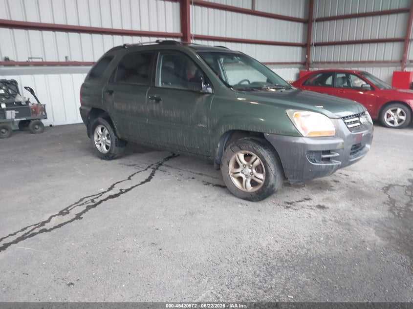 2006 Kia Sportage VIN KNDJE723767153268 IAAI salvage auction — NORMAL WEAR, Clear (New York), sold $450 on 2026-07-09 (photo 1)