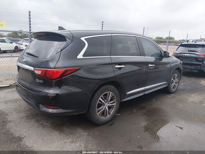 2017 Infiniti Qx60 VIN 5N1DL0MNXHC503863 IAAI salvage auction — NORMAL WEAR, Reconstructed (Louisiana), sold $1,150 on 2026-07-20 (photo 4)
