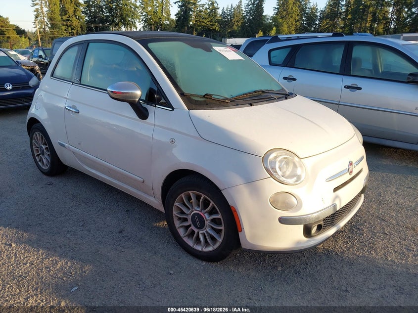 2012 Fiat 500 VIN 3C3CFFER2CT139872 IAAI salvage auction — NORMAL WEAR, Clear (Washington), sold $425 on 2026-07-29 (photo 1)