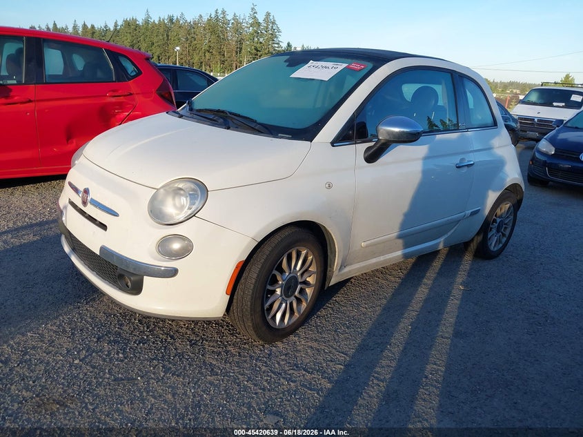 2012 Fiat 500 VIN 3C3CFFER2CT139872 IAAI salvage auction — NORMAL WEAR, Clear (Washington), sold $425 on 2026-07-29 (photo 2)