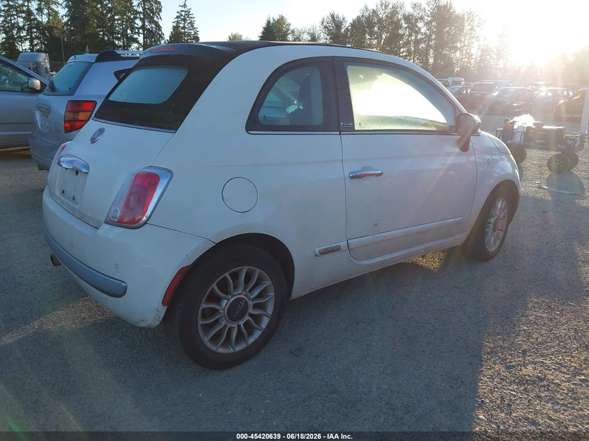 2012 Fiat 500 VIN 3C3CFFER2CT139872 IAAI salvage auction — NORMAL WEAR, Clear (Washington), sold $425 on 2026-07-29 (photo 4)