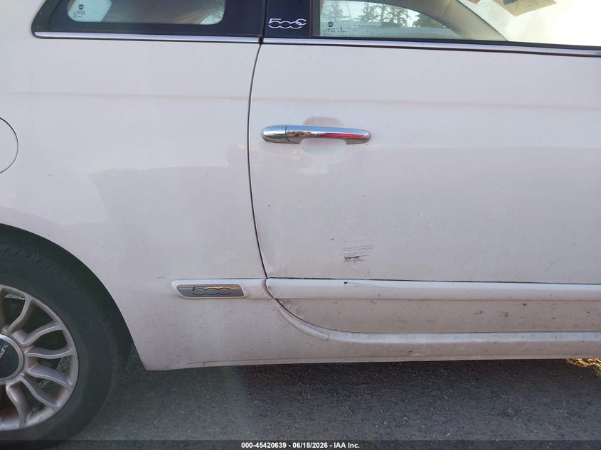 2012 Fiat 500 VIN 3C3CFFER2CT139872 IAAI salvage auction — NORMAL WEAR, Clear (Washington), sold $425 on 2026-07-29 (photo 6)