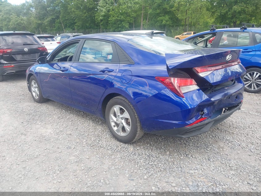 2021 Hyundai Elantra VIN KMHLL4AG9MU181293 IAAI salvage auction — REAR END, Mv-907A (New York), sold $3,500 on 2026-07-21 (photo 3)