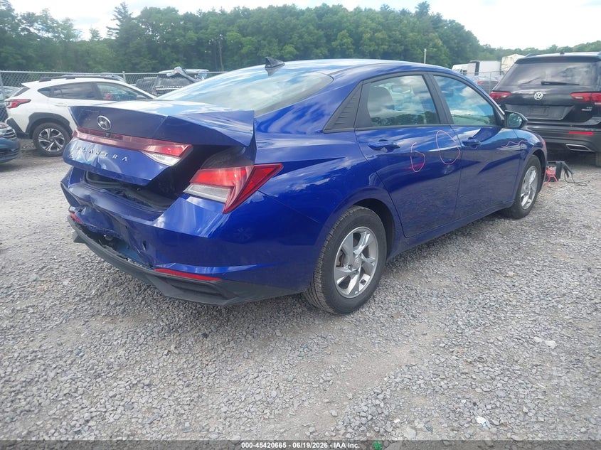 2021 Hyundai Elantra VIN KMHLL4AG9MU181293 IAAI salvage auction — REAR END, Mv-907A (New York), sold $3,500 on 2026-07-21 (photo 4)