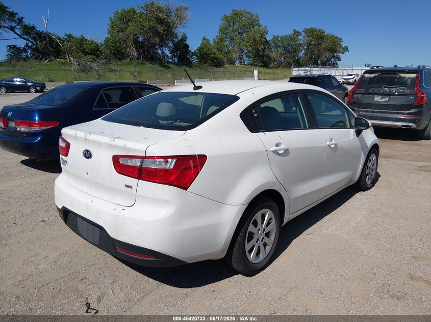 2014 Kia Rio VIN KNADM4A35E6356242 IAAI salvage auction — NORMAL WEAR, Salvage (Nebraska), sold $550 on 2026-07-30 (photo 4)