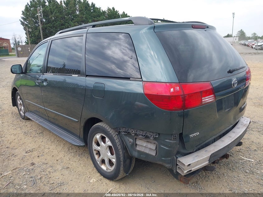 2004 Toyota Sienna VIN 5TDZA23C94S188316 IAAI salvage auction — REAR END, Clear (Virginia), sold $675 on 2026-07-20 (photo 3)