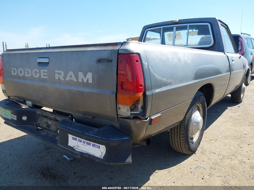 1986 Dodge D50 VIN JB7FP24D4GP107441 IAAI salvage auction — NORMAL WEAR, Clear - Dealer Only (California), sold $550 on 2026-07-08 (photo 6)