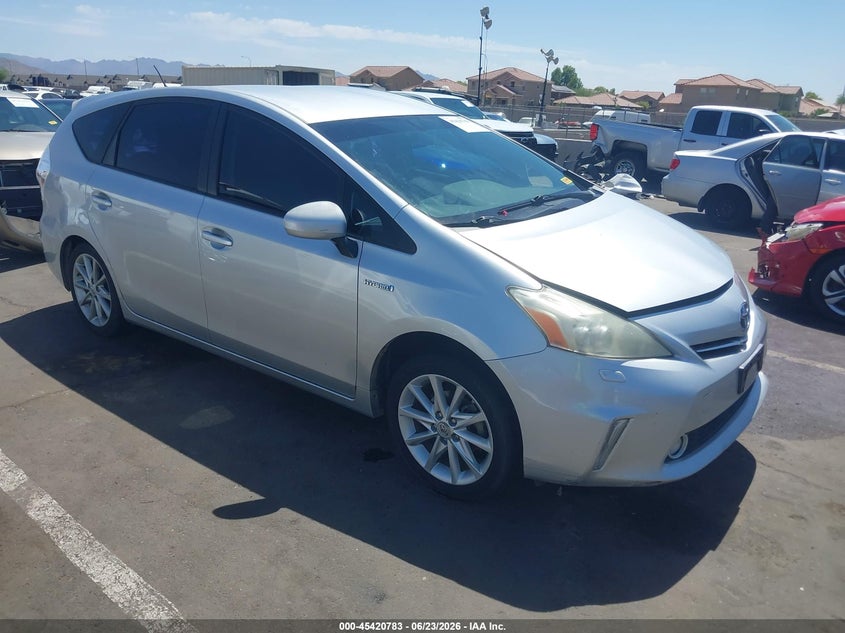 2012 Toyota Prius v VIN JTDZN3EU9C3075580 IAAI salvage auction — LEFT FRONT, Salvage (Arizona), sold $1,600 on 2026-07-14 (photo 1)