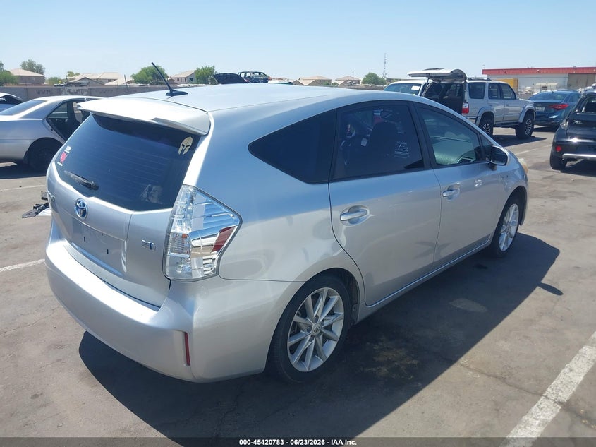 2012 Toyota Prius v VIN JTDZN3EU9C3075580 IAAI salvage auction — LEFT FRONT, Salvage (Arizona), sold $1,600 on 2026-07-14 (photo 4)