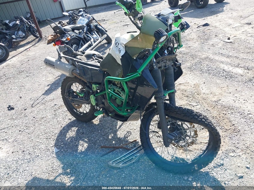 2015 Kawasaki Klr 650 VIN JKAKLEE11FDA82530 IAAI salvage auction — FRONT END, Salvage (Indiana), sold $25 on 2026-07-28 (photo 1)