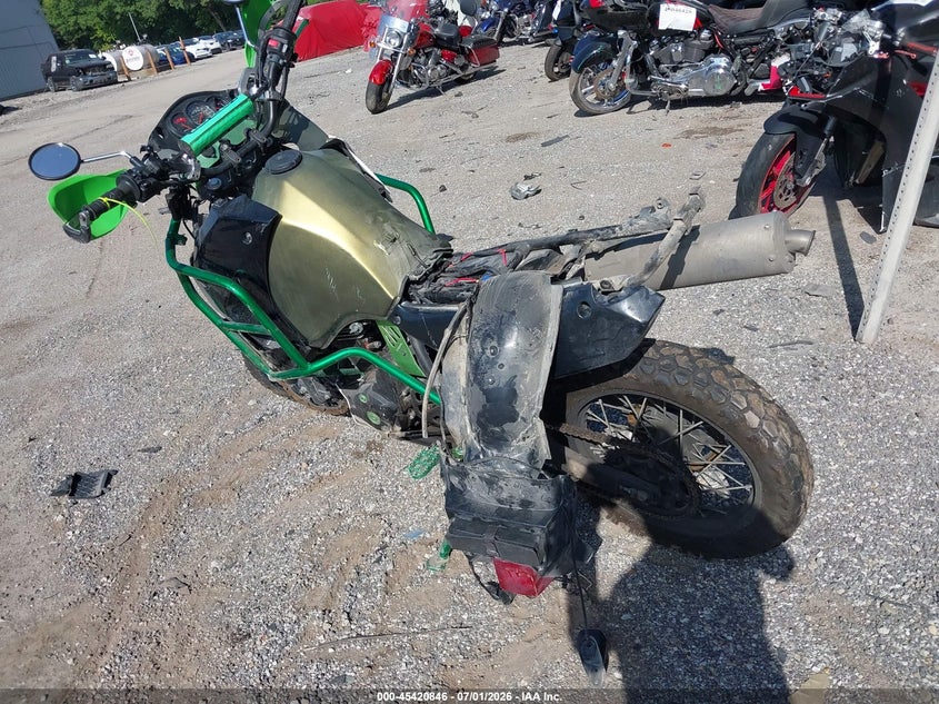 2015 Kawasaki Klr 650 VIN JKAKLEE11FDA82530 IAAI salvage auction — FRONT END, Salvage (Indiana), sold $25 on 2026-07-28 (photo 3)
