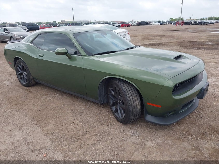 2021 Dodge Challenger VIN 2C3CDZJG6MH674130 IAAI salvage auction — WATER/FLOOD, Salvage (Texas), sold $7,000 on 2026-07-25 (photo 1)
