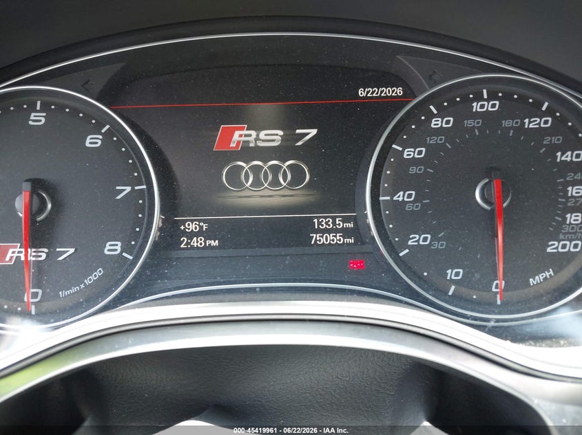 2014 Audi Rs7 VIN WUAW2AFC8EN901450 IAAI salvage auction — THEFT, Salvage Title, sold $11,000 on 2026-08-16 (photo 7)