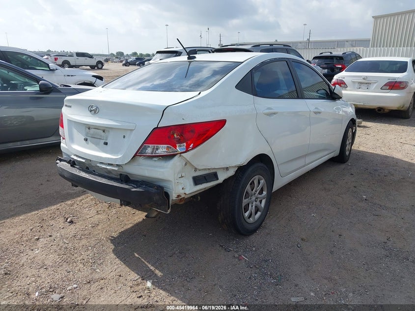 2013 Hyundai Accent VIN KMHCT4AE6DU497927 IAAI salvage auction — REAR END, Salvage (Texas), sold $925 on 2026-07-16 (photo 4)