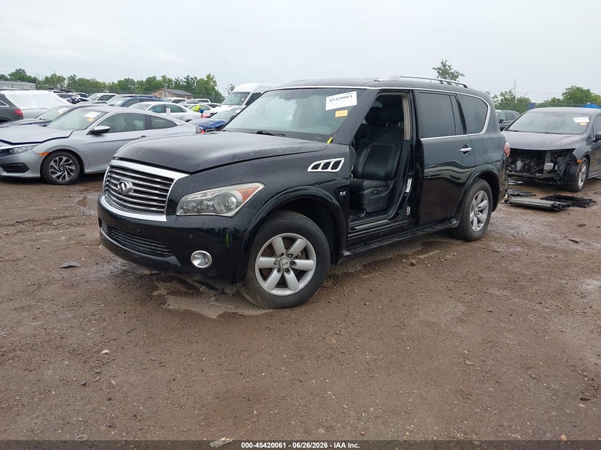 2014 Infiniti Qx80 VIN JN8AZ2NE5E9066531 IAAI salvage auction — ENGINE DAMAGE, Salvage (Ohio), sold $700 on 2026-07-23 (photo 2)