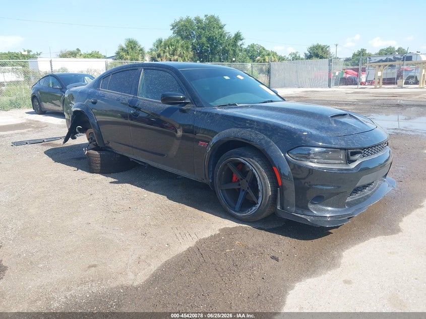 2022 Dodge Charger VIN 2C3CDXGJ8NH106969 IAAI salvage auction — SIDE, Rebuildable (Florida), sold $13,200 on 2026-07-26 (photo 1)