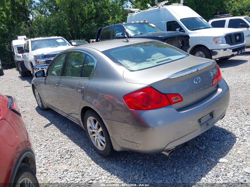 2008 Infiniti G35 VIN JNKBV61E08M222631 IAAI salvage auction — NORMAL WEAR, Clear (Tennessee), sold $550 on 2026-07-09 (photo 3)