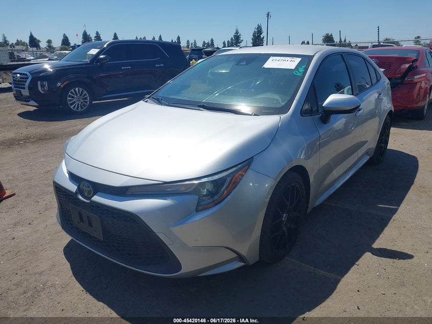2020 Toyota Corolla VIN JTDEPRAE4LJ058787 IAAI salvage auction — REAR END, Salvage (California), sold $5,800 on 2026-07-14 (photo 2)