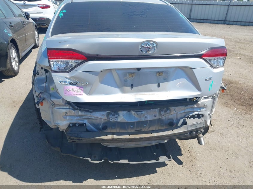 2020 Toyota Corolla VIN JTDEPRAE4LJ058787 IAAI salvage auction — REAR END, Salvage (California), sold $5,800 on 2026-07-14 (photo 6)