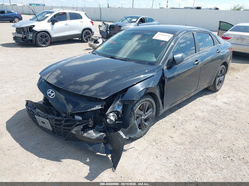 2021 Hyundai Elantra VIN 5NPLS4AG3MH036087 IAAI salvage auction — FRONT END, Clear (Texas), sold $2,800 on 2026-07-08 (photo 2)
