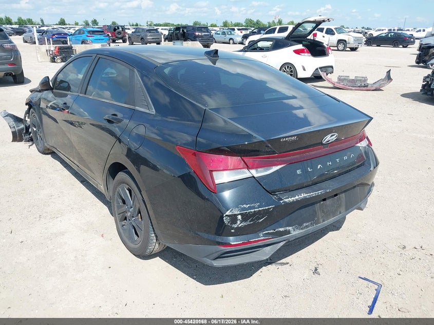 2021 Hyundai Elantra VIN 5NPLS4AG3MH036087 IAAI salvage auction — FRONT END, Clear (Texas), sold $2,800 on 2026-07-08 (photo 3)