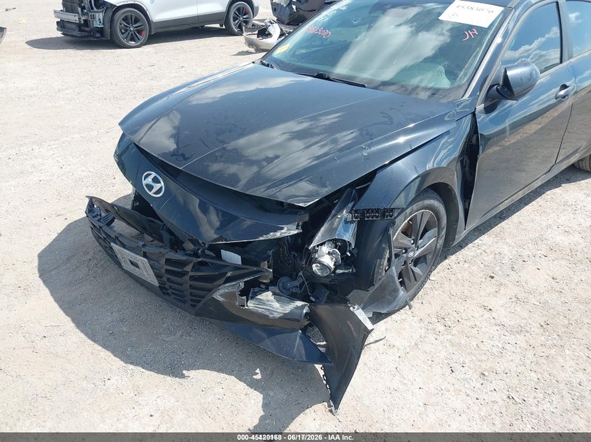 2021 Hyundai Elantra VIN 5NPLS4AG3MH036087 IAAI salvage auction — FRONT END, Clear (Texas), sold $2,800 on 2026-07-08 (photo 6)