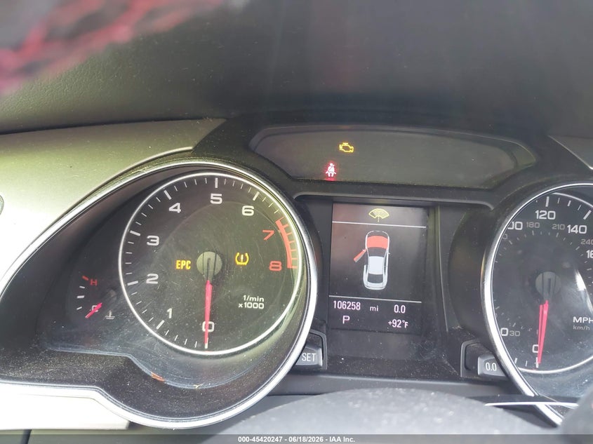 2012 Audi A5 VIN WAULFAFR1CA016436 IAAI salvage auction — NORMAL WEAR, Clear (New Jersey), sold $1,050 on 2026-07-08 (photo 7)