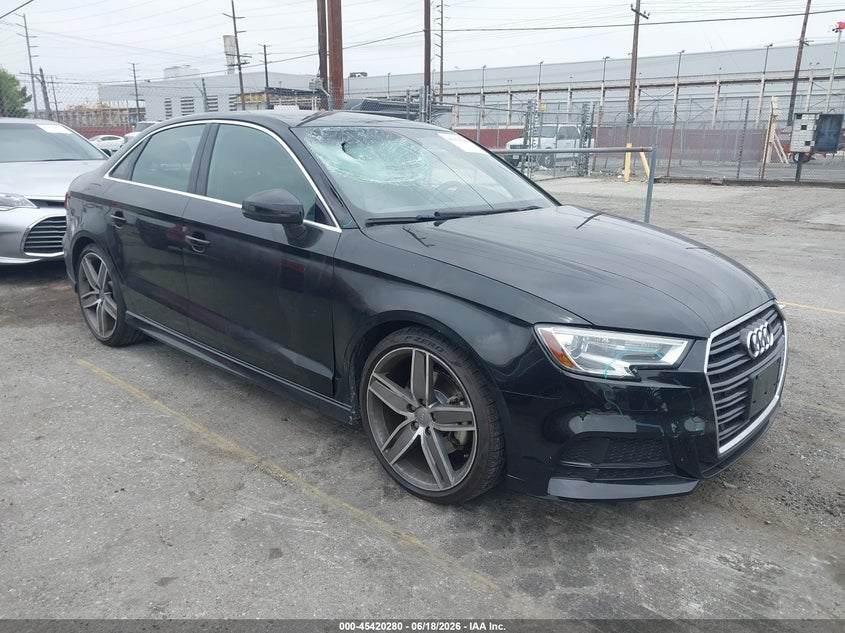 2018 Audi A3 VIN WAUGUGFF8J1021243 IAAI salvage auction — FRONT END, Salvage Title, sold $5,950 on 2026-07-14 (photo 1)
