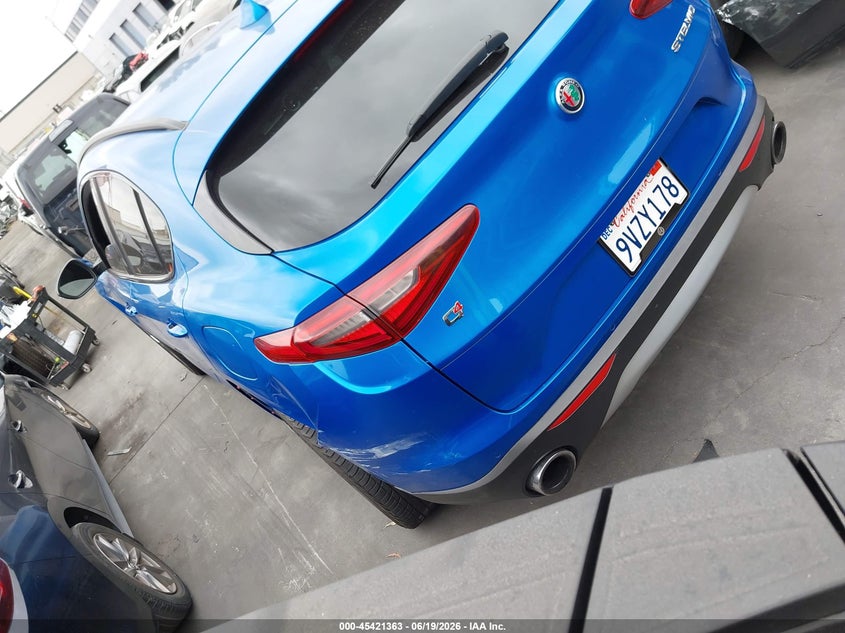 2018 Alfa romeo Stelvio VIN ZASFAKNN6J7B92922 IAAI salvage auction — LEFT REAR, Salvage Title, sold $7,650 on 2026-07-15 (photo 3)